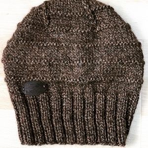 Hand knitted baby alpaca adult hat